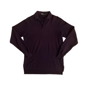 Ralph Lauren Thick Purple Long Sleeve Polo Shirt